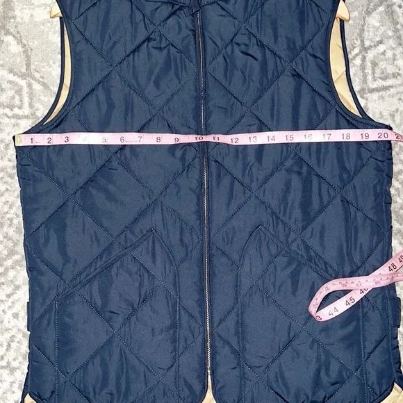 J. Crew Mercantile 100% Polyester Navy Blue Quilted Women’s Vest - Picture 13 of 13